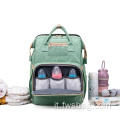 2022 Nuovo design pieghevole Mummy Mummy Multifunction Backpack Bed Out Mother and Baby Bag Diaper Zackpack